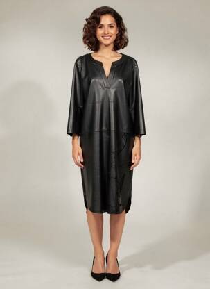 Robe mi-longue manches 3/4 manches 3/4 noir SPORTALM femme