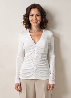 Top stretch manches longues blanc MARC AUREL femme