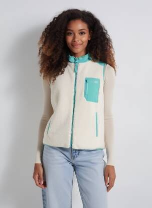 Polaire sans manche vert GUESS femme