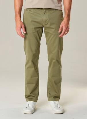 Pantalon chino tissage popeline taille normale vert FREEMAN T.PORTER homme