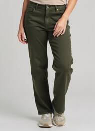 Pantalon droit stretch taille normale vert FREEMAN T.PORTER femme