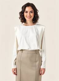 Top stretch manches longues beige ELÈSIG femme
