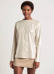 Top stretch manches longues beige ELÈSIG femme