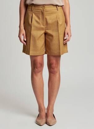 Short fermeture zippée sous rabat boutonné taille normale jaune ELÈSIG femme