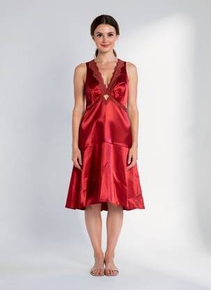 Robe mi-longue sans manche sans manche rouge REFORMATION femme