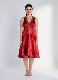 Robe mi-longue sans manche sans manche rouge REFORMATION femme