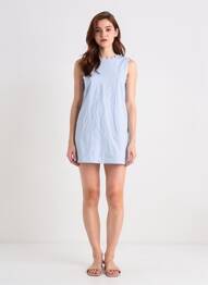 Robe courte sans manche sans manche bleu DIVIDED H&M femme
