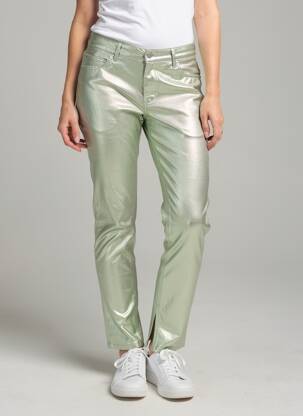 Pantalon slim tissage enduit taille normale vert ASOS femme