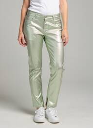 Pantalon slim tissage enduit taille normale vert ASOS femme