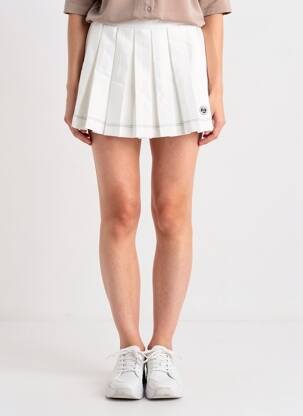 Jupe courte taille normale blanc LACOSTE femme