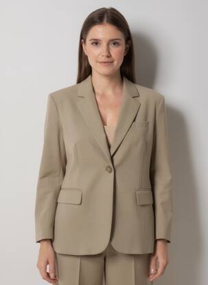 Blazer fausses poches marron H&M femme