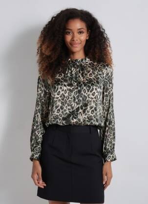 Blouse légère et transparente manches longues vert LA VIE PARIS femme
