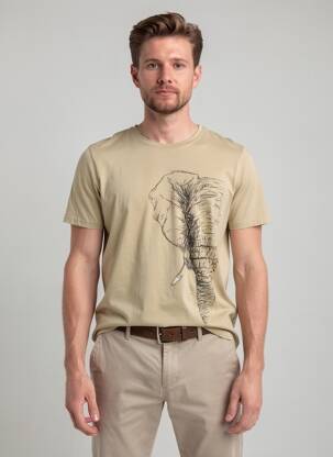 T-shirt coupe cintrée manches courtes vert KOOL AFRICA homme