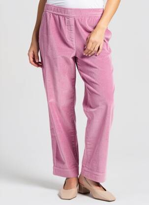 Pantalon droit taille élastique taille normale rose B.YOUNG femme