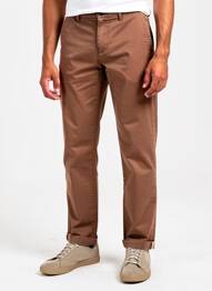 Pantalon chino stretch taille normale marron DSTREZZED homme