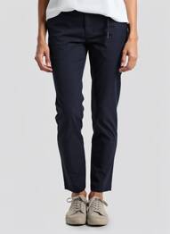Pantalon chino tissage popeline taille normale bleu CONTE OF FLORENCE femme
