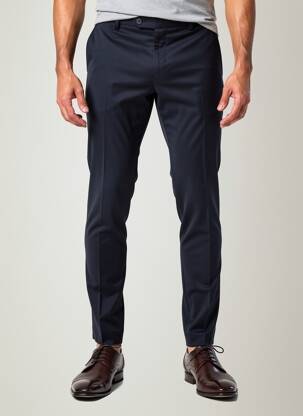 Pantalon slim taille à pinces taille normale bleu MEYER homme