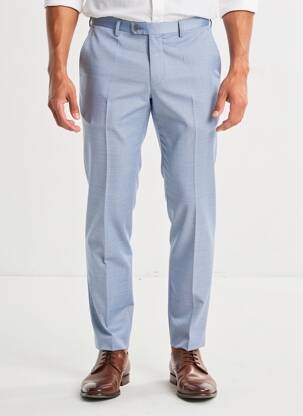 Pantalon slim tissage chiné taille normale bleu ROY ROBSON homme