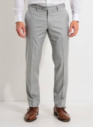 Pantalon slim tissage chiné taille basse gris ROY ROBSON homme