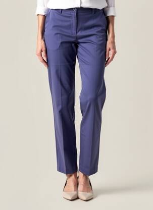 Pantalon chino fermeture zippée sous rabat boutonné taille normale violet ZILCH femme