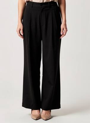 Pantalon large taille à pinces taille haute noir ZILCH femme