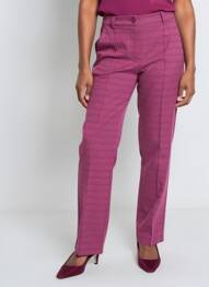 Pantalon droit stretch rose ZILCH femme