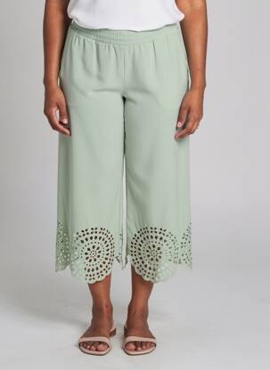 Pantalon 7/8 taille normale taille normale vert MAT. femme