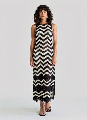 Robe longue sans manche sans manche noir ESQUALO femme