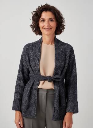 Gilet manches longues stretch bleu YEST femme
