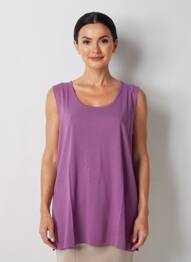 Débardeur coupe droite sans manche violet MASAI femme