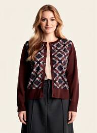 Gilet manches longues stretch marron NICE THINGS femme
