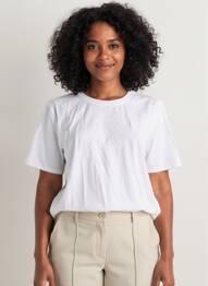 T-shirt coupe droite manches courtes blanc CIVICO 1 femme