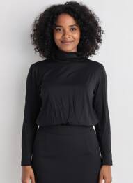 Sous-pull stretch manches longues noir MASAI femme