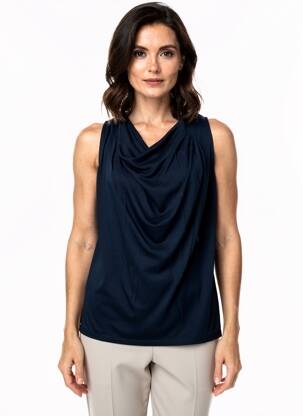 Top stretch sans manche bleu NICE THINGS femme
