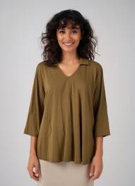 T-shirt manches 3/4 manches 3/4 vert MASAI femme
