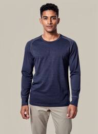 T-shirt stretch manches longues bleu CON-TA homme