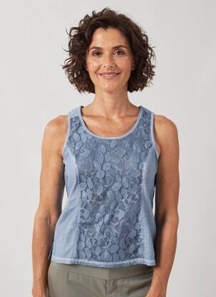 Top sans manche sans manche bleu MERI & ESCA femme