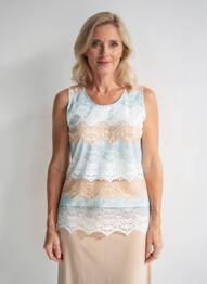 Top coupe cintrée sans manche bleu GREGORY PAT femme