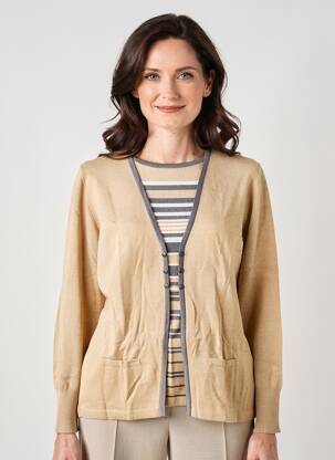 Pull coupe cintrée manches longues marron RABE femme