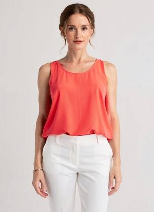 Top sans manche sans manche rouge ANDAMIO femme