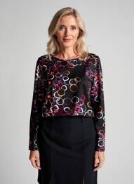 Top stretch manches longues noir GUY DUBOUIS femme