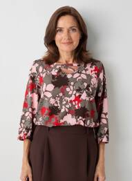 Top stretch manches longues rose FRANK WALDER femme