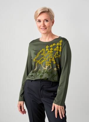 Top stretch manches longues vert BARBARA LEBEK femme