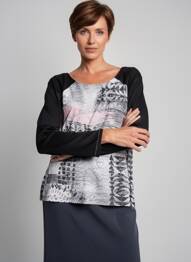 Top stretch manches longues noir THOMAS RABE femme