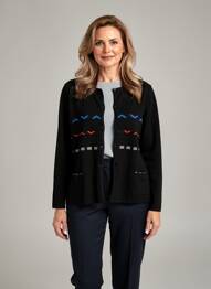 Gilet manches longues stretch noir TELMAIL femme