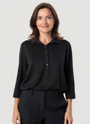 Top tissage jersey manches longues noir RABE femme