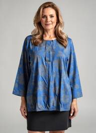 Top stretch manches longues bleu RABE femme
