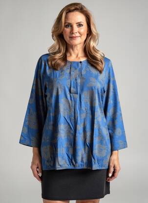 Top stretch manches longues bleu RABE femme
