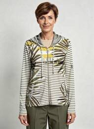 Gilet manches longues stretch vert FRANK WALDER femme