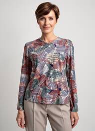 T-shirt manches longues manches longues bleu GUY DUBOUIS femme